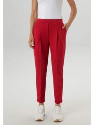 Aniston Spodnie w kolorze czerwonym rozmiar: 42. Czerwone spodnie materiałowe damskie Aniston, bez wzorów, z materiału. Za 93.95 zł.