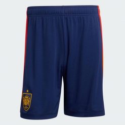 Spodenki domowe Hiszpania 26. Niebieskie szorty męskie Adidas, bez kołnierzyka. Za 199.00 zł.