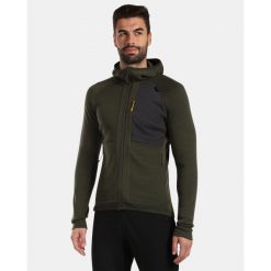 Męska bluza z kapturem Kilpi MERINI-M. Zielone bluzy z kapturem męskie Kilpi, l, z wełny. Za 504.68 zł.