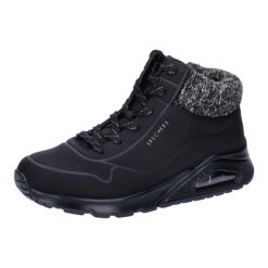 Buty do chodzenia damskie Skechers Uno Darling Daze. Czarne buty sportowe na co dzień damskie Skechers, bez wzorów, z materiału, trekkingowe. Za 259.99 zł.