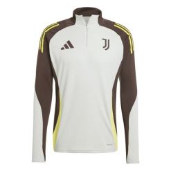 Kurtka z dresu Juventus Turin 2024/25. Szare kurtki męskie Adidas, bez wzorów, z dresówki, sportowe, bez kaptura. W wyprzedaży za 284.50 zł.