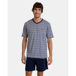 Piżama męska rozm. M P241339 Blue Vigore X52. Niebieskie piżamy męskie Massana Homewear, m, bez wzorów, z bawełny, bez ramiączek. Za 234.00 zł.