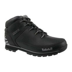 Męskie Skórzane Buty Euro Sprint Hiker. Czarne buty trekkingowe męskie Timberland, na zimę, z gumy, bez zapięcia, do biegania. Za 599.99 zł.