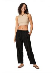 Aller Simplement Spodnie w kolorze czarnym rozmiar: 34-40. Czarne spodnie materiałowe damskie Aller Simplement, bez wzorów, z materiału, klasyczne, z standardowym stanem. Za 56.99 zł.