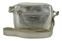 Listonoszka skórzana metalizowana BARBERINI'S złota 788/2-17. Żółte shopper bag damskie Barberinis, bez wzorów, ze skóry, małe, bez dodatków. Za 199.99 zł.