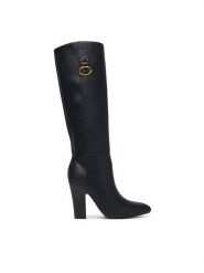 Guess Kozaki FLFTYN ELE11 Czarny. Czarne kozaki damskie Guess, ze skóry, bez obcasa, na słupku. Za 824.99 zł.