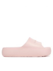 Tommy Jeans Klapki Tjw Chunky Pool Slide Ess EN0EN02879 Różowy. Czerwone klapki damskie Tommy Jeans, bez wzorów, z jeansu, bez obcasa. Za 159.99 zł.