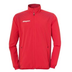 Kurtka prezentacyjna Uhlsport Goal. Czerwone kurtki męskie UHLSPORT, bez wzorów, sportowe, bez kaptura. W wyprzedaży za 205.00 zł.