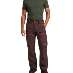 Spodnie narciarskie męskie Jack Wolfskin Alpspitze Pro 3L RECCO. Brązowe spodnie materiałowe męskie Jack Wolfskin, bez wzorów, z materiału. Za 942.49 zł.
