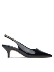 Nine West Czółenka PXSH28-31 Czarny. Czarne czółenka damskie Nine West, bez wzorów, ze skóry, bez obcasa. Za 229.99 zł.