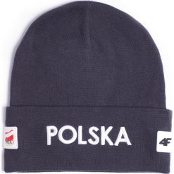 Czapka uniseks Polska PyeongChang 2018 CAU900R - grafit. Czapki męskie 4f, na zimę, z aplikacjami, z bawełny. W wyprzedaży za 39.99 zł.