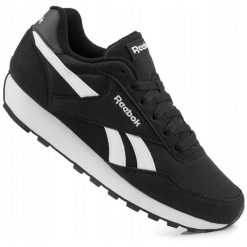 Męskie buty sportowe sneakersy czarne ORTHOLITE REEBOK REWIND RUN. Czarne buty sportowe na co dzień męskie Reebok, bez zapięcia. Za 219.00 zł.
