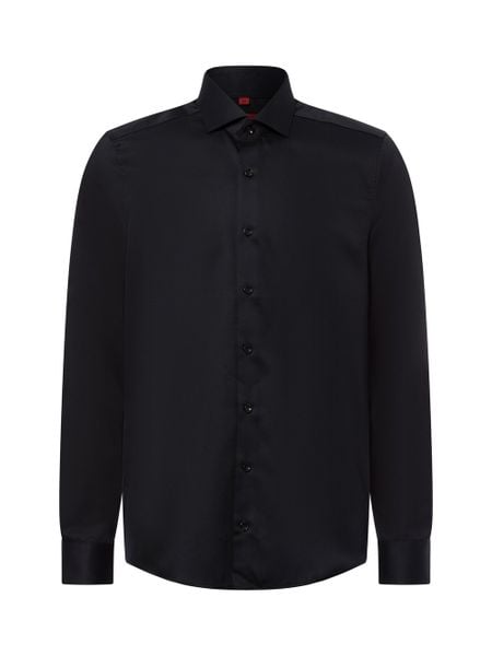 Finshley & Harding koszula biznesowa - non-iron Mężczyźni Slim Fit Bawełna czarny, 38. Czarne koszule męskie Finshley & Harding, m, bez wzorów, z bawełny, bez kołnierzyka, bez ramiączek. Za 149.95 zł.