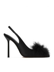 Eva Minge Szpilki EO-LAYLA-LT1677-35 Czarny. Czarne szpilki Eva Minge, bez wzorów, z materiału, bez obcasa. Za 479.99 zł.