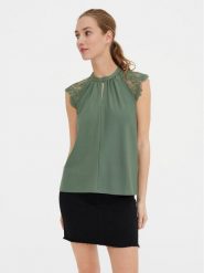 Vero Moda Bluzka Milla 10226072 Zielony Regular Fit. Zielone bluzki damskie Vero Moda, l, bez wzorów, z syntetyku, bez ramiączek. Za 79.99 zł.