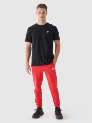 4F Spodnie dresowe joggery męskie - czerwone 3XL. Czerwone spodnie dresowe męskie 4f, bez wzorów, z bawełny. W wyprzedaży za 179.99 zł.