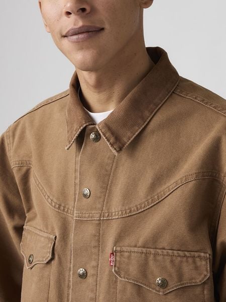 Levi's Kurtka dżinsowa "Western" w kolorze jasnobrązowym rozmiar: M. Brązowe kurtki męskie Levi's, m, bez wzorów, z bawełny, bez kaptura. Za 222.94 zł.