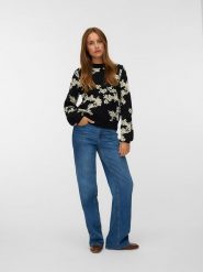 Vero Moda Sweter w kolorze czarnym rozmiar: L. Czarne swetry klasyczne damskie Vero Moda, l, bez kołnierzyka. Za 109.00 zł.