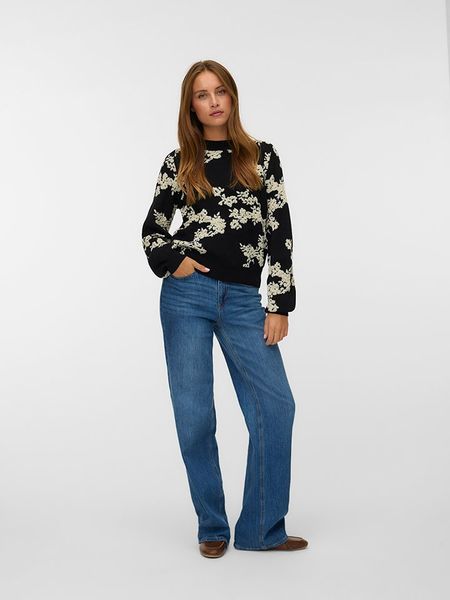 Vero Moda Sweter w kolorze czarnym rozmiar: L. Czarne swetry klasyczne damskie Vero Moda, l, bez kołnierzyka. Za 109.00 zł.