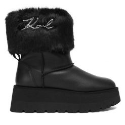Śniegowce KARL LAGERFELD. Czarne śniegowce damskie Karl Lagerfeld. Za 979.99 zł.