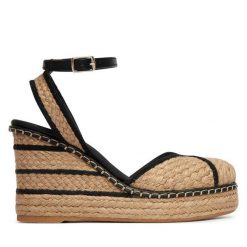 Sandały Castañer. Brązowe sandały damskie Castañer, bez wzorów, bez obcasa, na słupku. Za 1,589.00 zł.