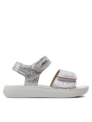 Geox Sandały B Sandal Lightfloppy B455TB 0003V C1007 Srebrny. Szare sandały dziewczęce Geox, ze skóry, bez zapięcia. Za 149.99 zł.