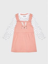 Blue Seven Komplet body i sukienka 473159 Różowy Regular Fit. Czerwone sukienki niemowlęce Blue Seven, bez wzorów, z bawełny, bez ramiączek. Za 109.99 zł.