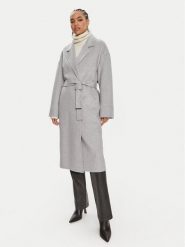 Calvin Klein Płaszcz wełniany K20K207089 Szary Oversize. Szare płaszcze damskie CALVIN KLEIN, na zimę, bez wzorów, z wełny. Za 1,399.00 zł.