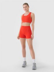 4F Legginsy krótkie treningowe damskie - czerwone XL. Czerwone legginsy damskie 4f, s, bez wzorów, z dzianiny. W wyprzedaży za 39.99 zł.