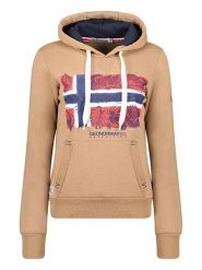 Geographical Norway Bluza "Gpalm" w kolorze beżowym rozmiar: S. Brązowe bluzy z kapturem damskie Geographical Norway, s, z bawełny. Za 87.81 zł.