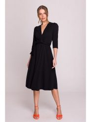 Stylove Sukienka w kolorze czarnym rozmiar: XXL. Czarne sukienki damskie Stylove, xxl, bez wzorów, bez kołnierzyka, bez ramiączek, midi. Za 281.10 zł.