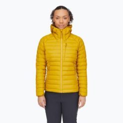 Kurtka puchowa damska Rab Infinity Microlight. Żółte kurtki damskie RAB, bez wzorów, z puchu, bez kaptura. Za 999.99 zł.