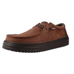Buty HEY DUDE HD45847 REV TUMBLED LEATHER Brązowy. Brązowe buty fitness męskie Hey dude, na fitness i siłownię. Za 375.99 zł.