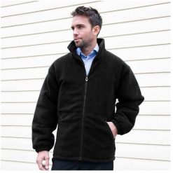 Męska Bluza Polarowa Core Polartherm. Czarne bluzy sportowe męskie RESULT, na zimę, bez wzorów, z materiału, bez kołnierzyka, bez ramiączek. Za 192.99 zł.