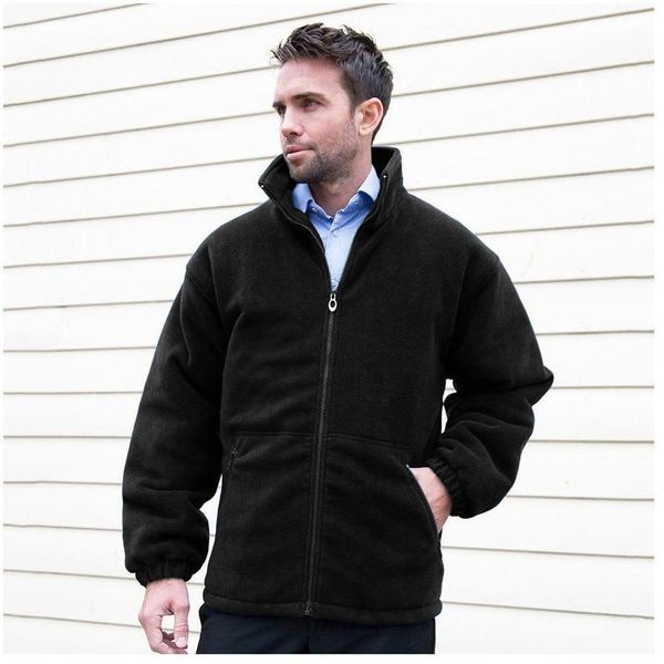 Męska Bluza Polarowa Core Polartherm. Czarne bluzy sportowe męskie RESULT, na zimę, bez wzorów, z materiału, bez kołnierzyka, bez ramiączek. Za 192.99 zł.