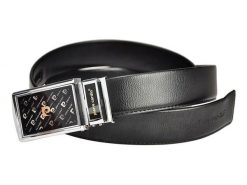 Pasek skórzany Pierre Cardin 517 HY06 NERO czarny. Czarne paski męskie Pierre Cardin, z aplikacjami, ze skóry. Za 97.49 zł.