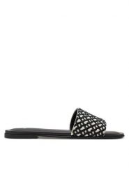 Boss Klapki Millie Slide Cveb 50517365 Czarny. Czarne klapki damskie Boss, bez wzorów, z materiału, bez obcasa. Za 569.99 zł.