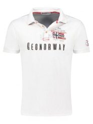 Geographical Norway Koszulka polo "Kason" w kolorze białym rozmiar: S. Białe koszulki polo męskie Geographical Norway, s, bez wzorów, z bawełny, bez ramiączek. Za 61.46 zł.