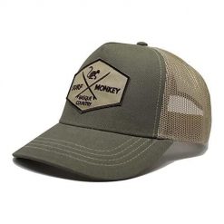 Czapka Trucker - 5 Paneli / Jeden Rozmiar (Zielony/Beżowy). Zielone czapki męskie SURF MONKEY, bez wzorów. Za 159.95 zł.