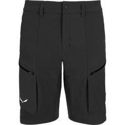 Spodenki cargo Salewa Puez. Czarne szorty męskie Salewa, bez wzorów, z materiału. Za 384.99 zł.