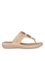 Clara Barson Japonki WYL0510-26 Beżowy. Brązowe klapki damskie Clara Barson, bez wzorów, z syntetyku, bez obcasa. Za 53.99 zł.