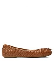 Geox Baleriny D Palmaria D35MUA 00081 C0013 Brązowy. Brązowe baleriny damskie Geox, bez wzorów, ze skóry, bez obcasa. Za 269.99 zł.