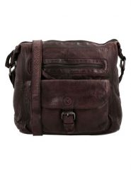 HIDE & STITCHES Skórzana torebka "Paint Rock" w kolorze ciemnobrązowym - 27 x 27 x 8 cm rozmiar: onesize. Brązowe torebki klasyczne damskie HIDE & STITCHES, bez wzorów, z materiału, bez dodatków. Za 323.50 zł.