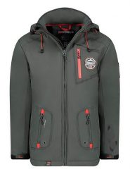 Geographical Norway Kurtka softshellowa "Tacebook" w kolorze ciemnoszarym rozmiar: M. Szare kurtki outdoor męskie Geographical Norway, m, bez wzorów, bez kaptura. Za 162.49 zł.