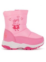 Peppa Pig Śniegowce CM-AW24-336PP Różowy. Czerwone kozaki dziewczęce peppa pig, bez wzorów, z materiału, bez obcasa. Za 99.99 zł.