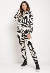 Jasnobeżowy Komplet Dresowy Bluza z Kapturem i Kieszenią Typu Kangurek Spodnie z Kieszeniami Ivondria. Brązowe bluzy z kapturem damskie Born2be, z dresówki. Za 129.99 zł.