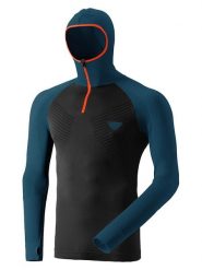 DYNAFIT Bluza funkcyjna "FT DRYARN WARM" w kolorze morsko-czarnym rozmiar: S/M. Czarne bluzy sportowe męskie Dynafit, bez wzorów, z materiału, sportowe, bez kołnierzyka, bez ramiączek. Za 162.49 zł.