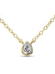 Diamant Vendôme Złoty naszyjnik z diamentem - dł. 40 cm rozmiar: onesize. Żółte naszyjniki damskie Diamant Vendöme, złote. Za 1,457.71 zł.