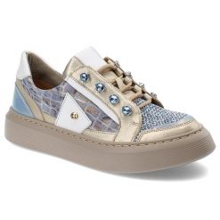 Niebieskie Sneakersy Maciejka Stylowe Obuwie Damskie. Brązowe buty sportowe na co dzień damskie Maciejka, bez wzorów, ze skóry, trekkingowe. Za 449.00 zł.