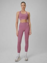 4F Legginsy treningowe bezszwowe damskie - czerwone M/L. Czerwone legginsy damskie 4f, l, bez wzorów, z dzianiny. Za 119.99 zł.